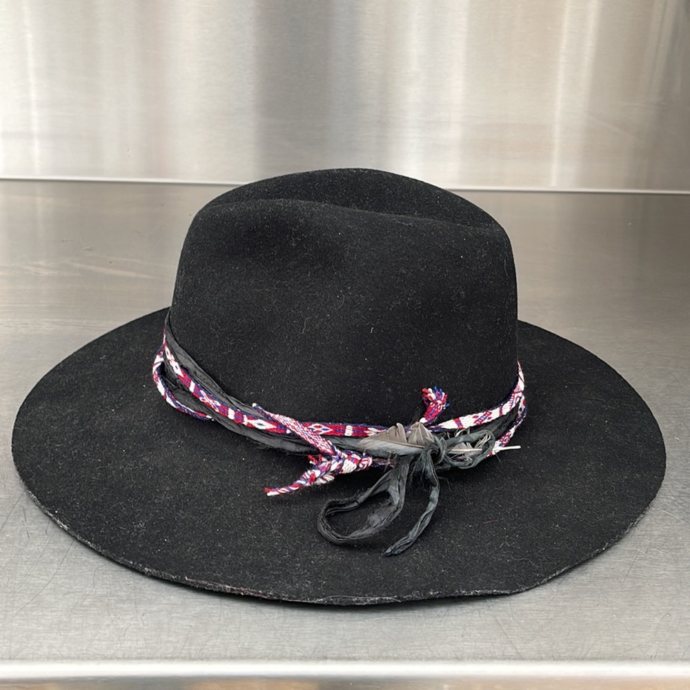 Lovely Bird decorated wide brim wool fedora. New from Sundance.